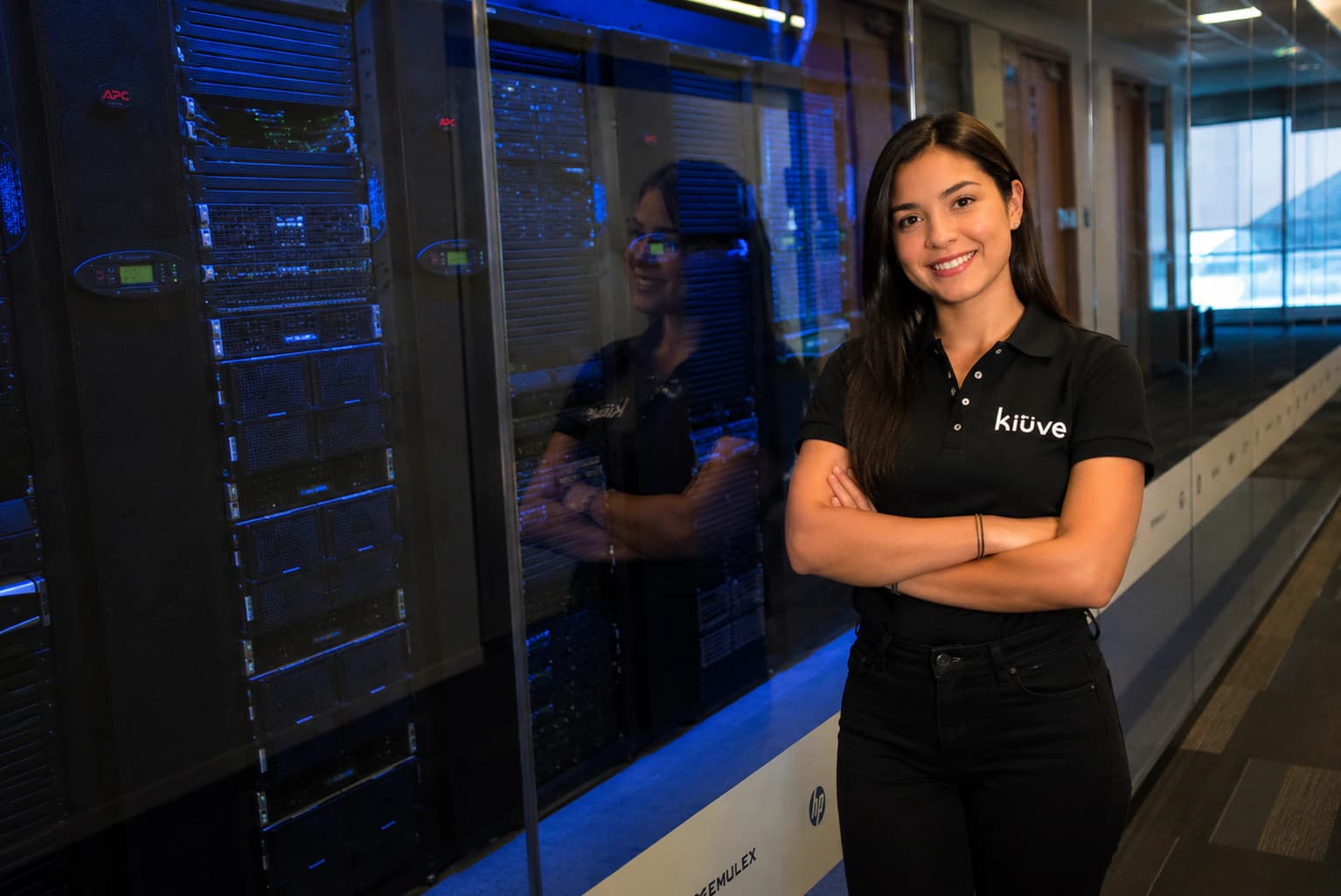Especialista de Kiuve frente a servidores administrados en un centro de datos Especialista de Kiuve frente a servidores administrados en un centro de datos